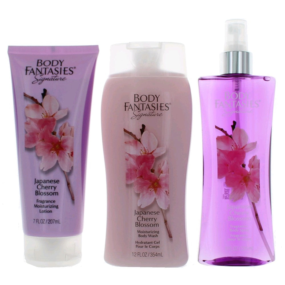 Photo of Japanese Cherry Blossom by Body Fantasies, 3 Piece Set for Women